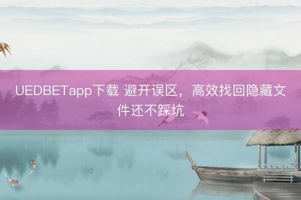 UEDBETapp下载 避开误区，高效找回隐藏文件还不踩坑