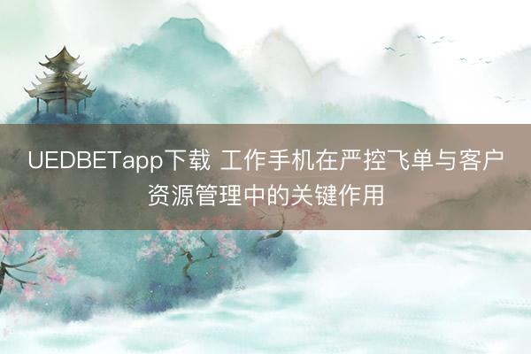 UEDBETapp下载 工作手机在严控飞单与客户资源管理中的关键作用
