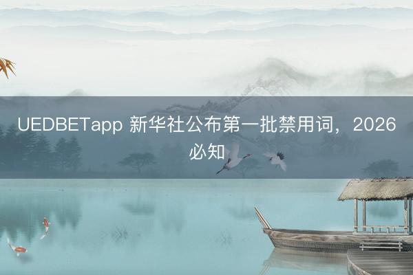 UEDBETapp 新华社公布第一批禁用词，2026必知
