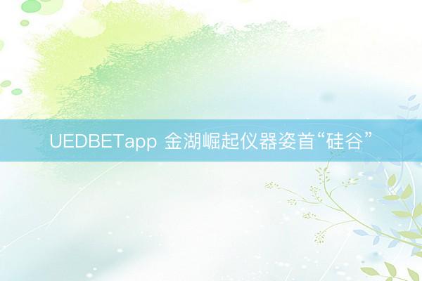 UEDBETapp 金湖崛起仪器姿首“硅谷”