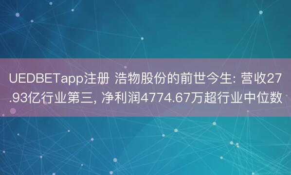 UEDBETapp注册 浩物股份的前世今生: 营收27.93亿行业第三， 净利润4774.67万超行业中位数
