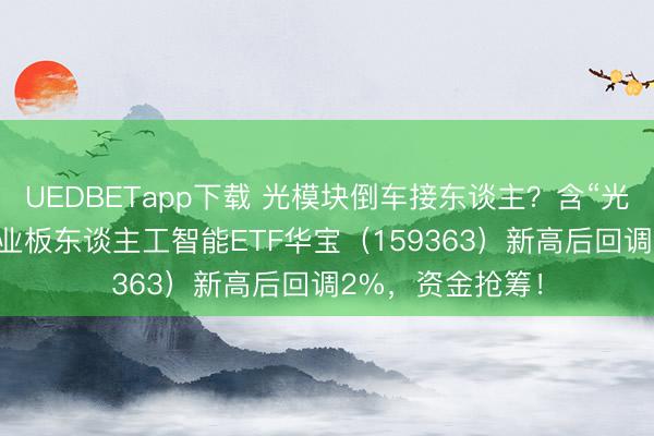 UEDBETapp下载 光模块倒车接东谈主？含“光”量超45%的创业板东谈主工智能ETF华宝（159363）新高后回调2%，资金抢筹！
