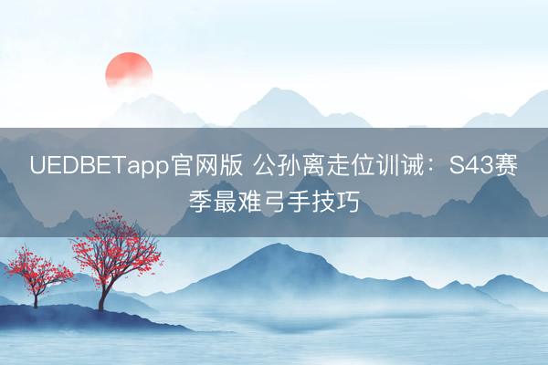 UEDBETapp官网版 公孙离走位训诫：S43赛季最难弓手技巧