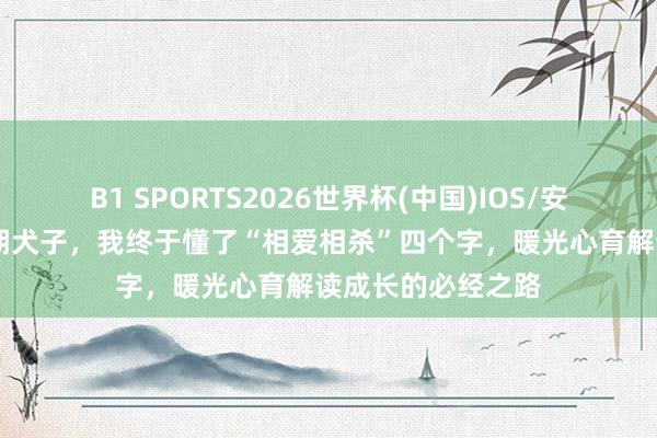 B1 SPORTS2026世界杯(中国)IOS/安卓官方下载 芳华期犬子,我终于懂了“相爱相杀”四个字,暖光心育解读成长的必经之路