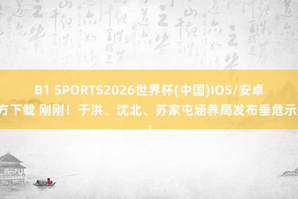 B1 SPORTS2026世界杯(中国)IOS/安卓官方下载 刚刚！于洪、沈北、苏家屯涵养局发布垂危示知！