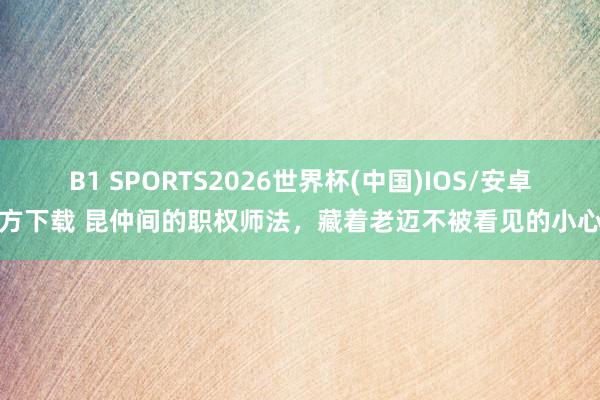 B1 SPORTS2026世界杯(中国)IOS/安卓官方下载 昆仲间的职权师法，藏着老迈不被看见的小心想