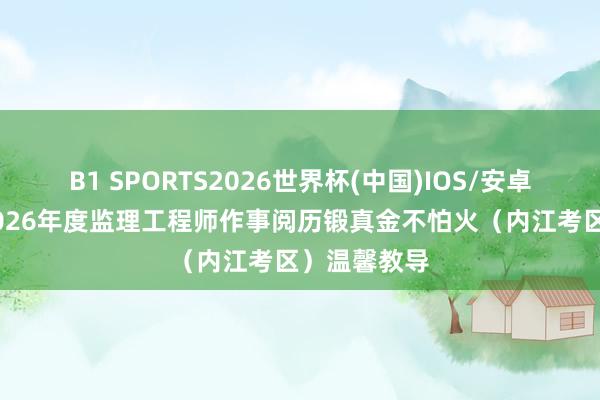 B1 SPORTS2026世界杯(中国)IOS/安卓官方下载 2026年度监理工程师作事阅历锻真金不怕火(内江考区)温馨教导
