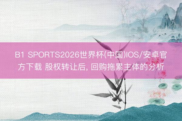 B1 SPORTS2026世界杯(中国)IOS/安卓官方下载 股权转让后, 回购拖累主体的分析