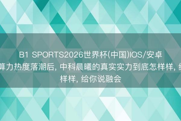B1 SPORTS2026世界杯(中国)IOS/安卓官方下载 算力热度落潮后， 中科晨曦的真实实力到底怎样样， 给你说融会