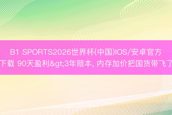 B1 SPORTS2026世界杯(中国)IOS/安卓官方下载 90天盈利>3年赔本， 内存加价把国货带飞了