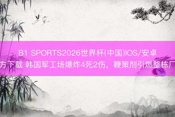 B1 SPORTS2026世界杯(中国)IOS/安卓官方下载 韩国军工场爆炸4死2伤，鞭策剂引燃整栋厂房