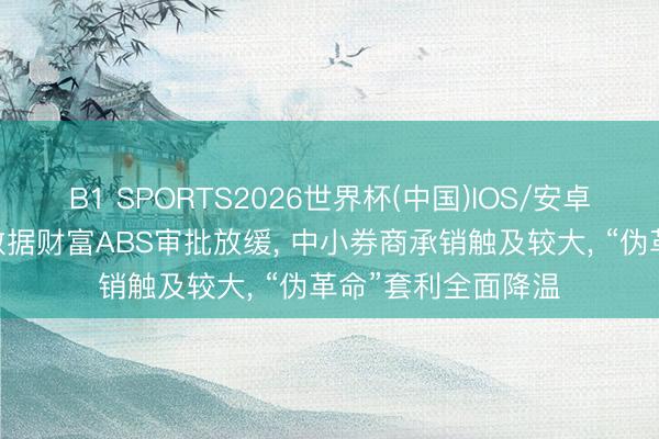 B1 SPORTS2026世界杯(中国)IOS/安卓官方下载 千亿级数据财富ABS审批放缓， 中小券商承销触及较大， “伪革命”套利全面降温