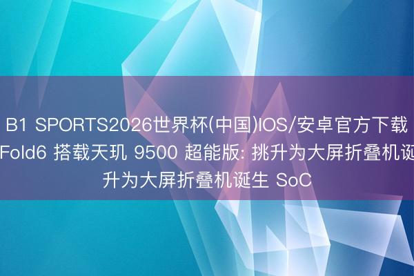 B1 SPORTS2026世界杯(中国)IOS/安卓官方下载 vivo X Fold6 搭载天玑 9500 超能版: 挑升为大屏折叠机诞生 SoC