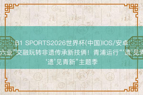 B1 SPORTS2026世界杯(中国)IOS/安卓官方下载 “六业”交融玩转非遗传承新技俩！青浦运行“‘遗’见青新”主题季
