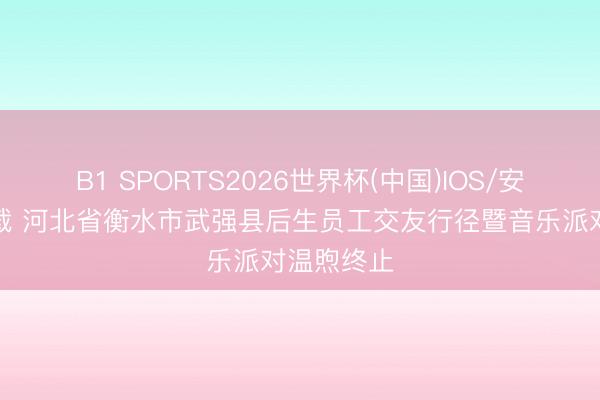 B1 SPORTS2026世界杯(中国)IOS/安卓官方下载 河北省衡水市武强县后生员工交友行径暨音乐派对温煦终止