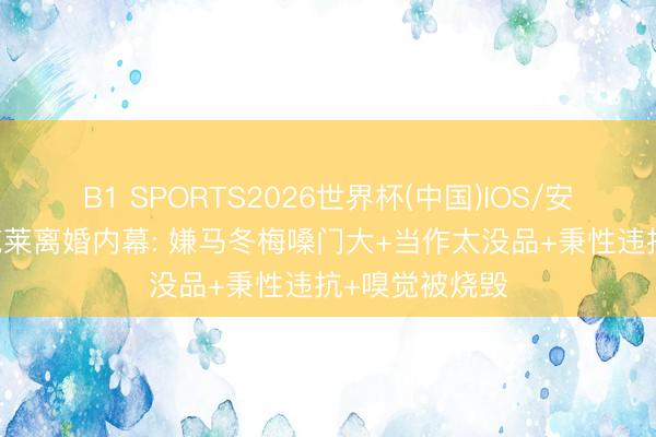 B1 SPORTS2026世界杯(中国)IOS/安卓官方下载 克莱离婚内幕: 嫌马冬梅嗓门大+当作太没品+秉性违抗+嗅觉被烧毁