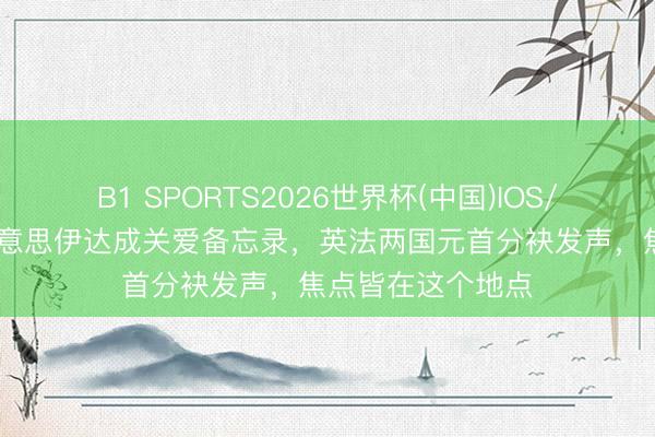 B1 SPORTS2026世界杯(中国)IOS/安卓官方下载 好意思伊达成关爱备忘录，英法两国元首分袂发声，焦点皆在这个地点